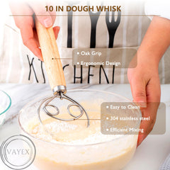 Sourdough Starter Kit – 9” Bread Proofing Basket, Starter Jar, Banneton, Whisk, Lame, Blades, Scraper, Bread Maker Tools